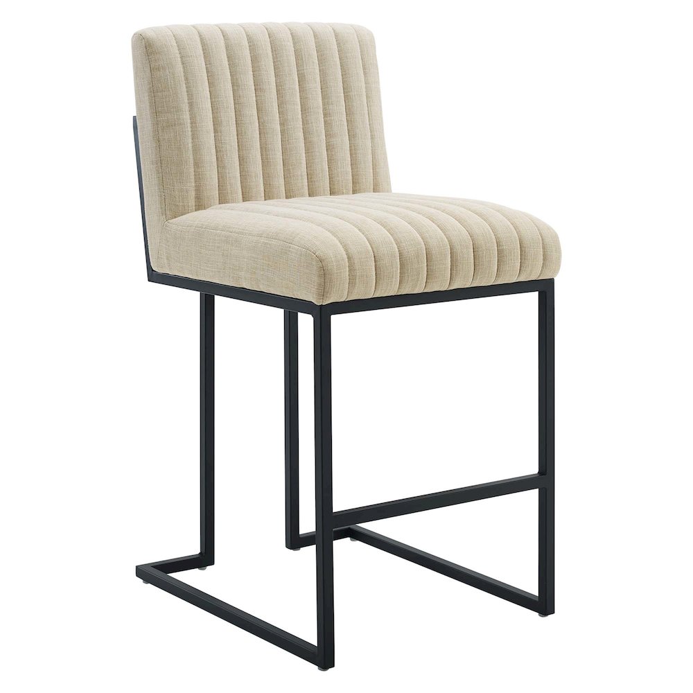 Indulge Channel Tufted Fabric Counter Stools Set of 2. Picture 3