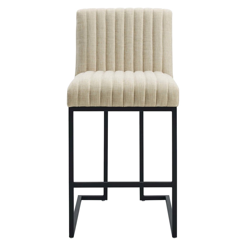 Indulge Channel Tufted Fabric Counter Stools Set of 2. Picture 7