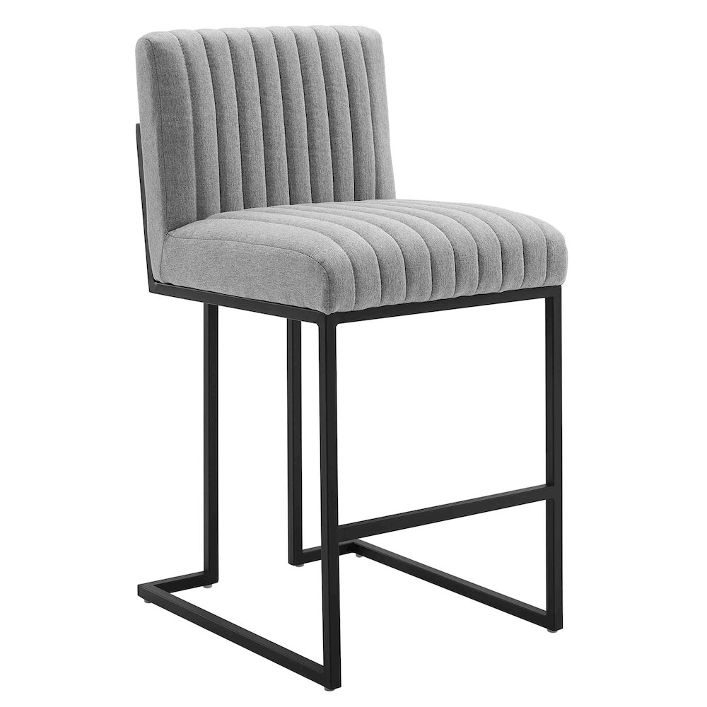 Indulge Channel Tufted Fabric Counter Stools Set of 2. Picture 3