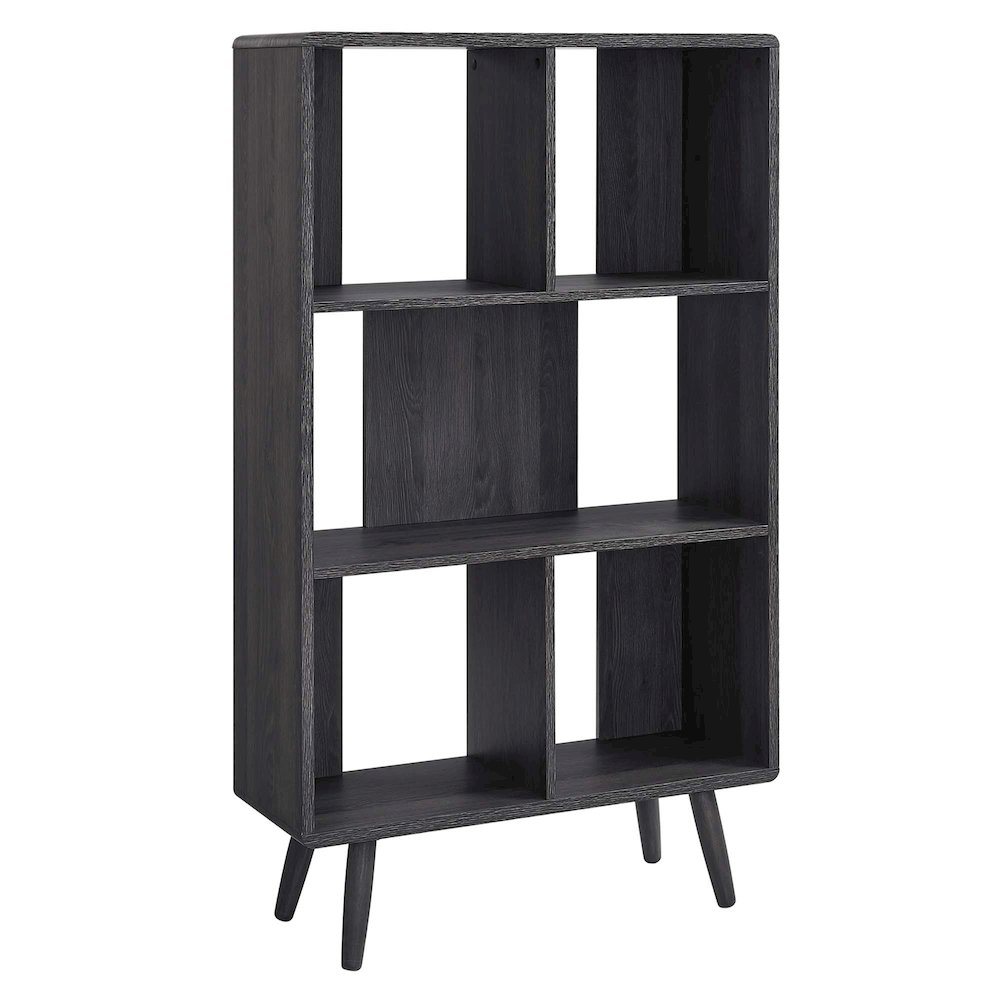 Transmit 5 Shelf Wood Grain Bookcase. Picture 1