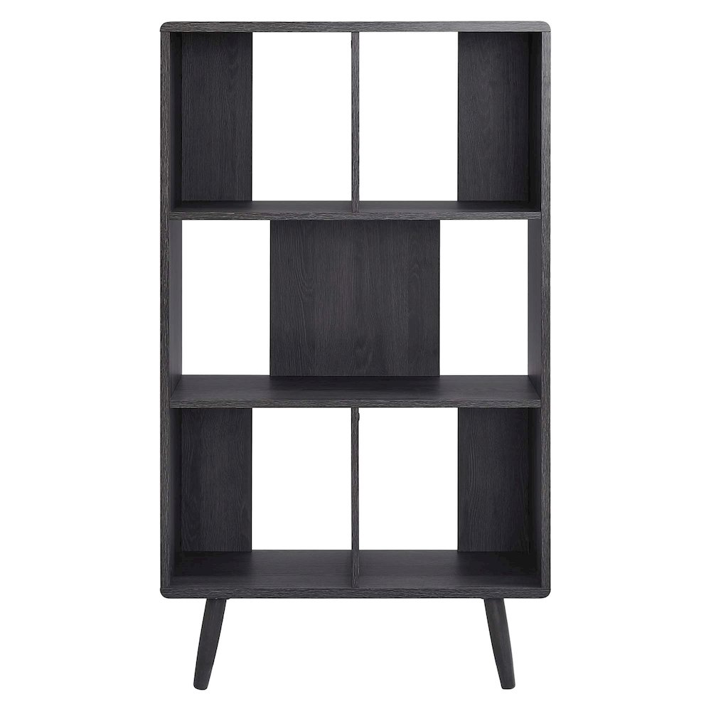 Transmit 5 Shelf Wood Grain Bookcase. Picture 5