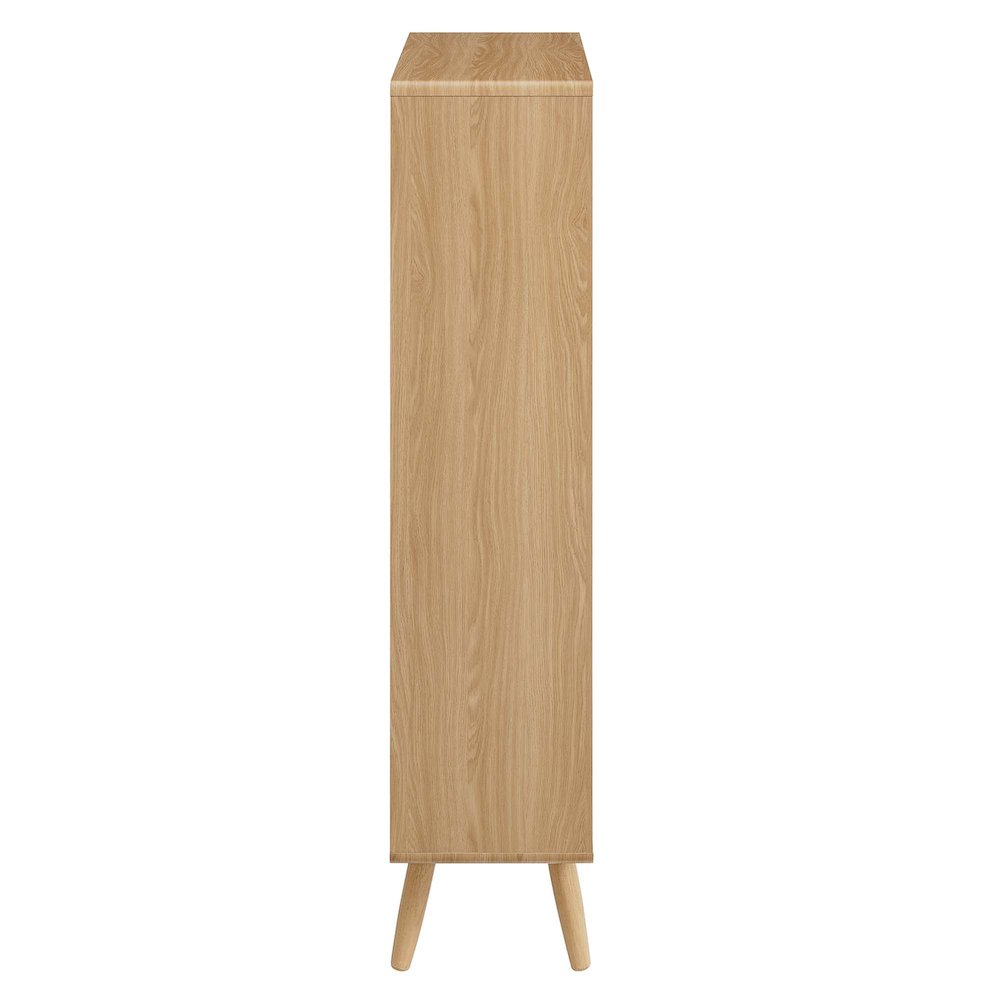 Transmit 5 Shelf Wood Grain Bookcase. Picture 4