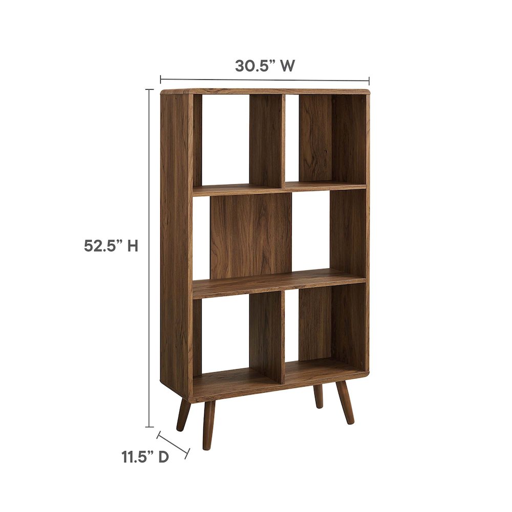 Transmit 5 Shelf Wood Grain Bookcase. Picture 3