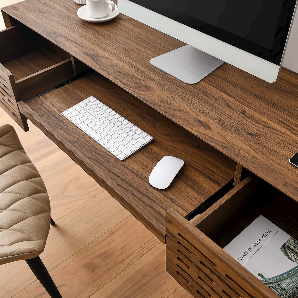 Merit 60" Wall Mount Wood Office Desk. Picture 10