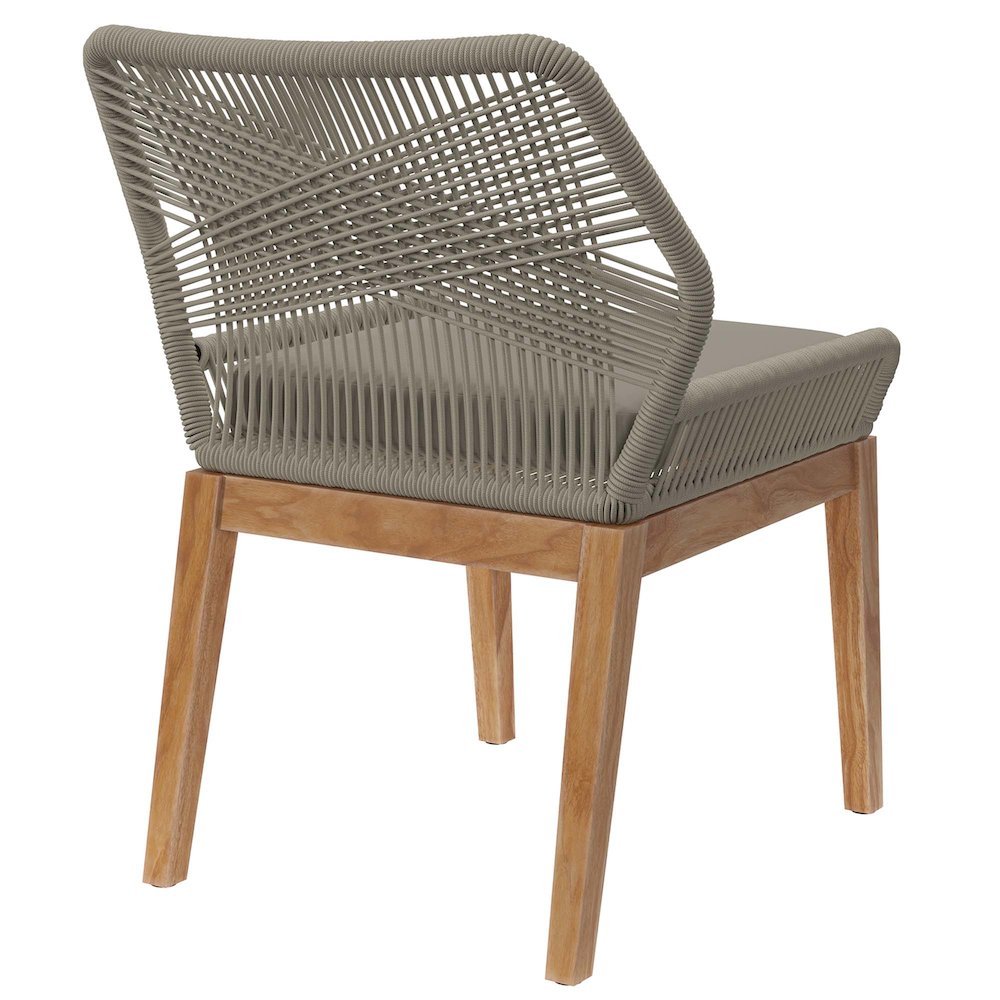 Wellspring Outdoor Patio Teak Wood Dining Chair. Picture 4