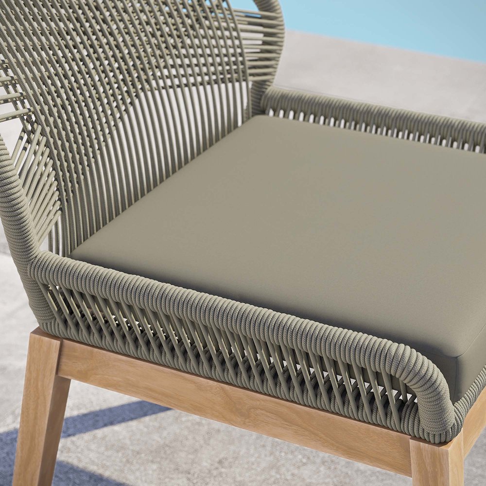 Wellspring Outdoor Patio Teak Wood Dining Chair. Picture 7
