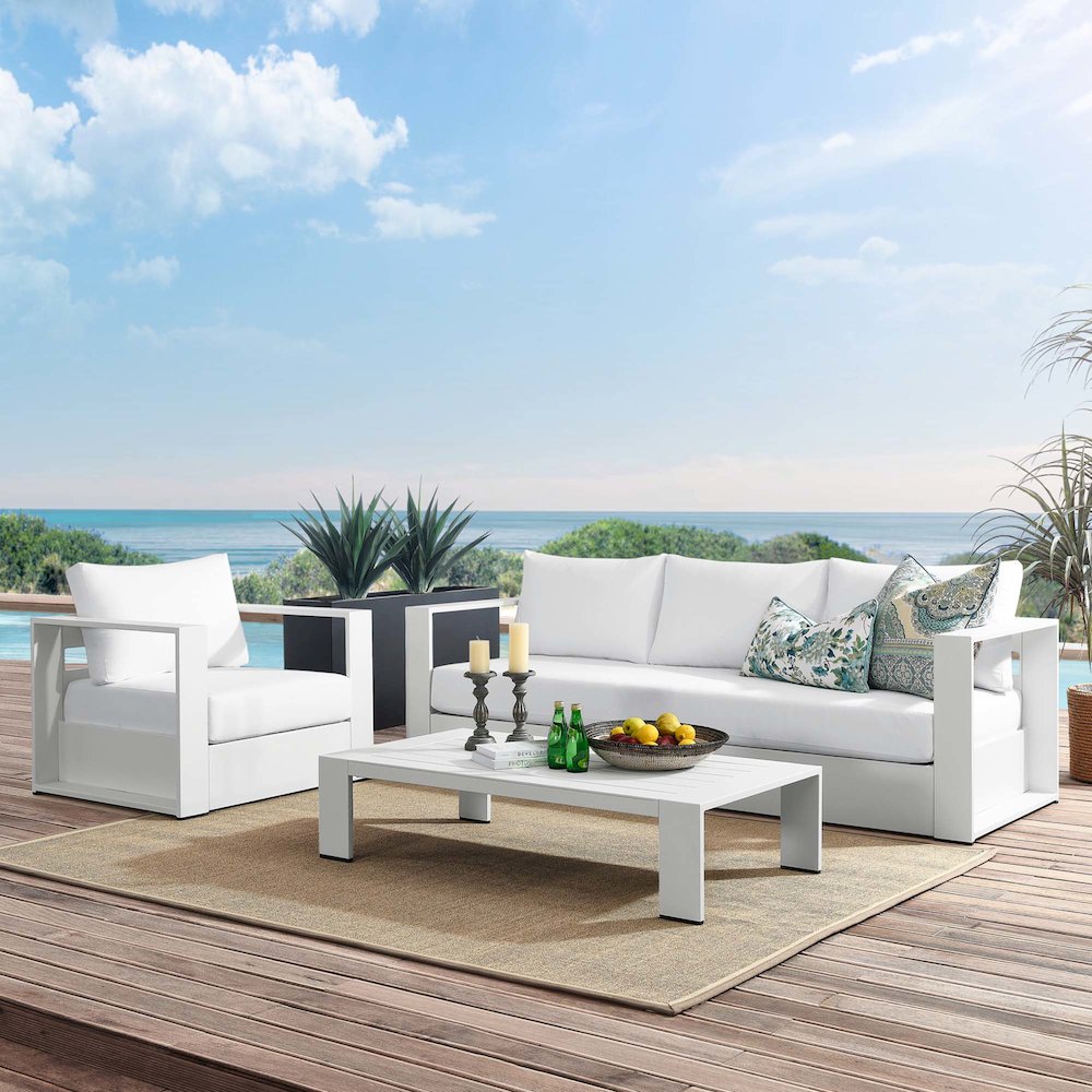 Tahoe 3-Piece Outdoor Patio Powder-Coated Aluminum Set. Picture 14