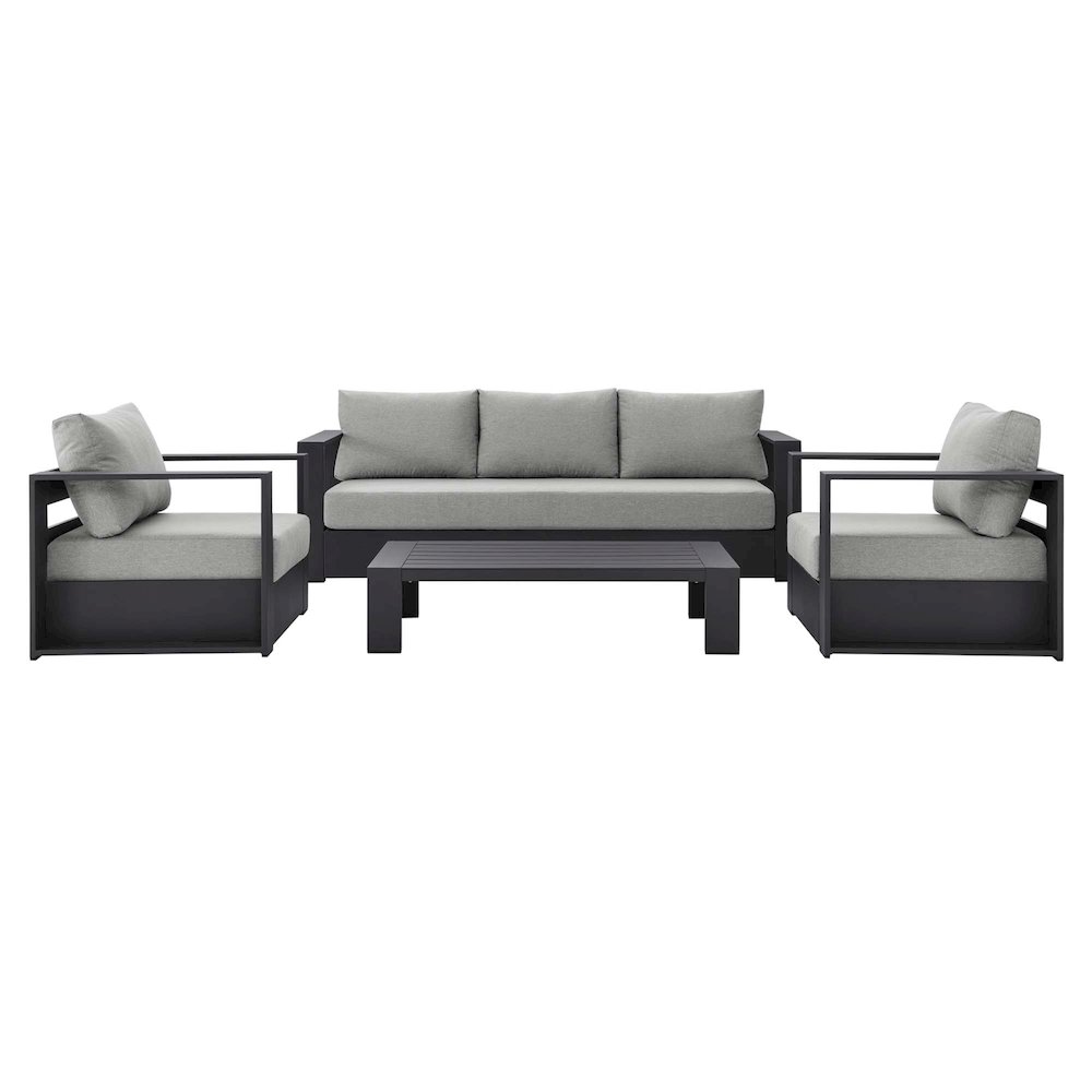 Tahoe 4-Piece Outdoor Patio Powder-Coated Aluminum Set. Picture 5