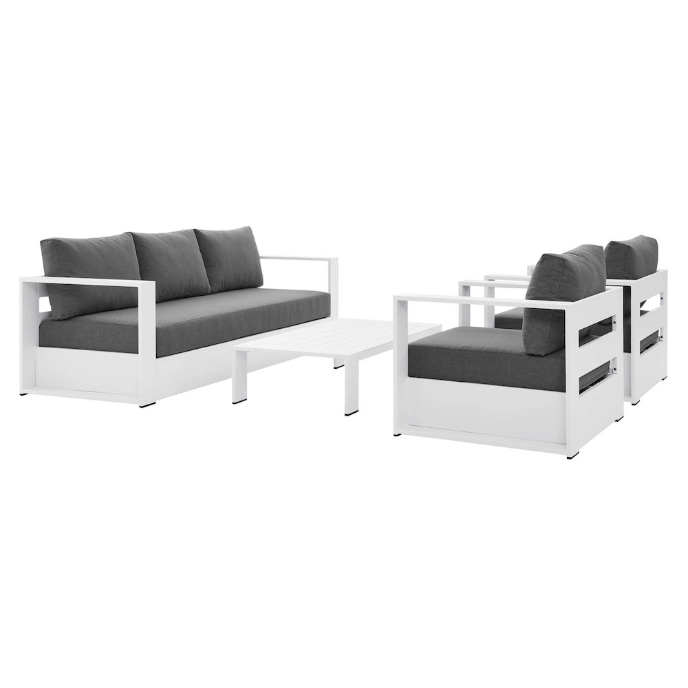 Tahoe 4-Piece Outdoor Patio Powder-Coated Aluminum Set. Picture 1