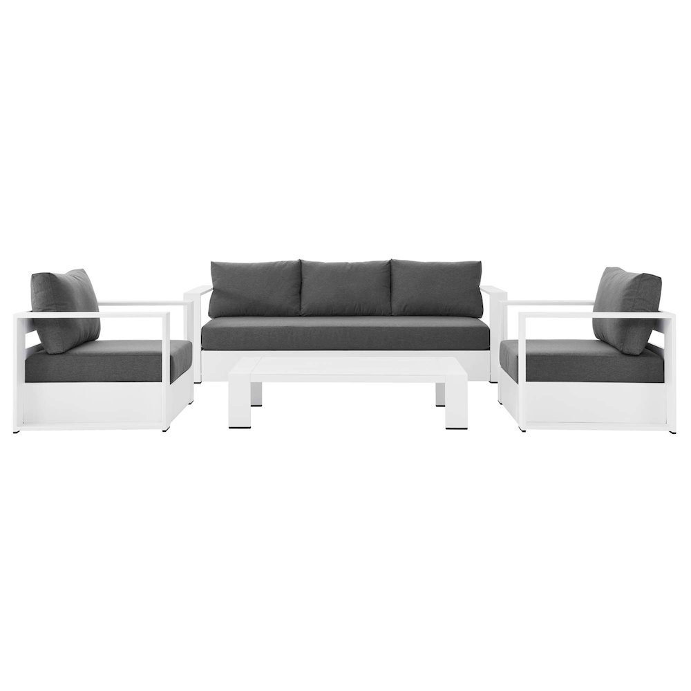 Tahoe 4-Piece Outdoor Patio Powder-Coated Aluminum Set. Picture 5