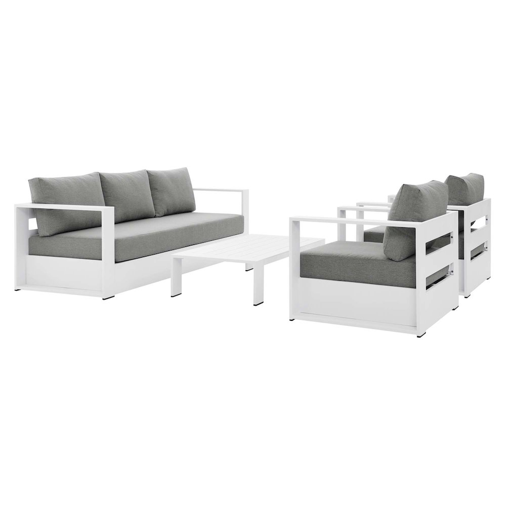 Tahoe 4-Piece Outdoor Patio Powder-Coated Aluminum Set. Picture 1