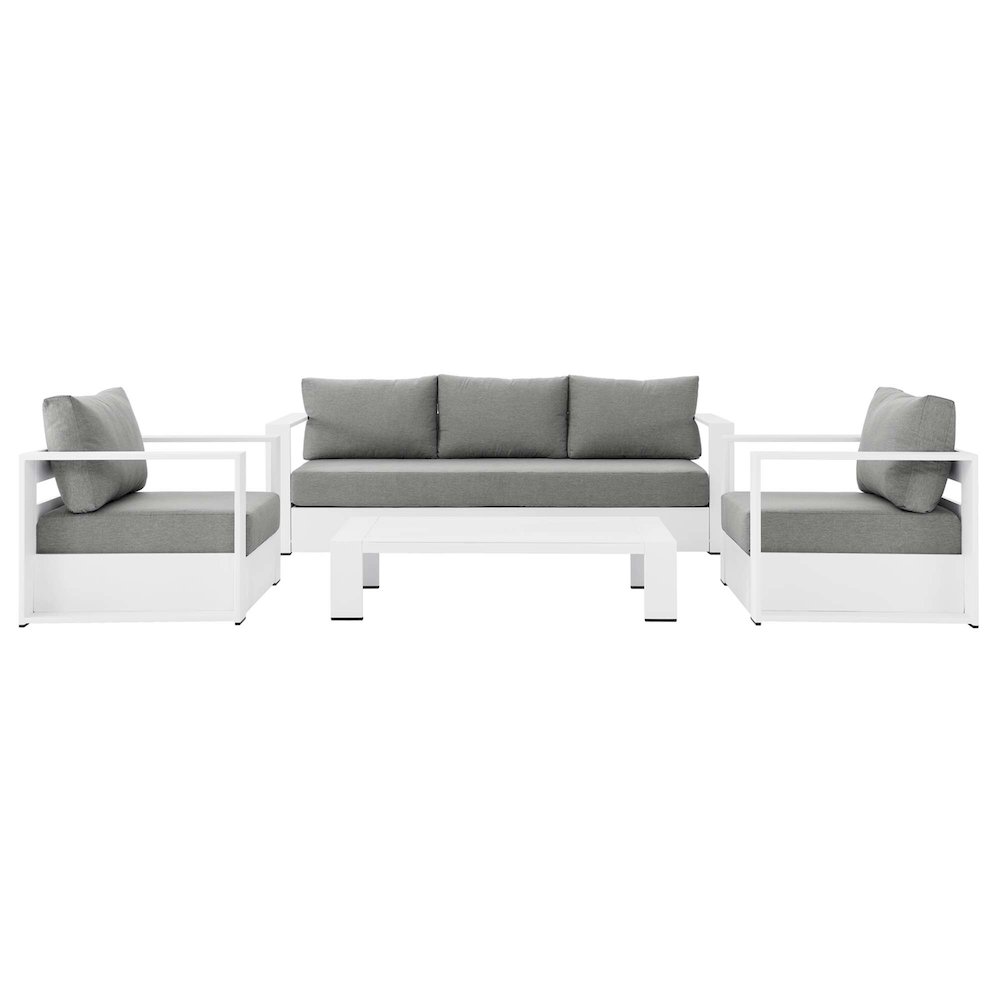 Tahoe 4-Piece Outdoor Patio Powder-Coated Aluminum Set. Picture 5