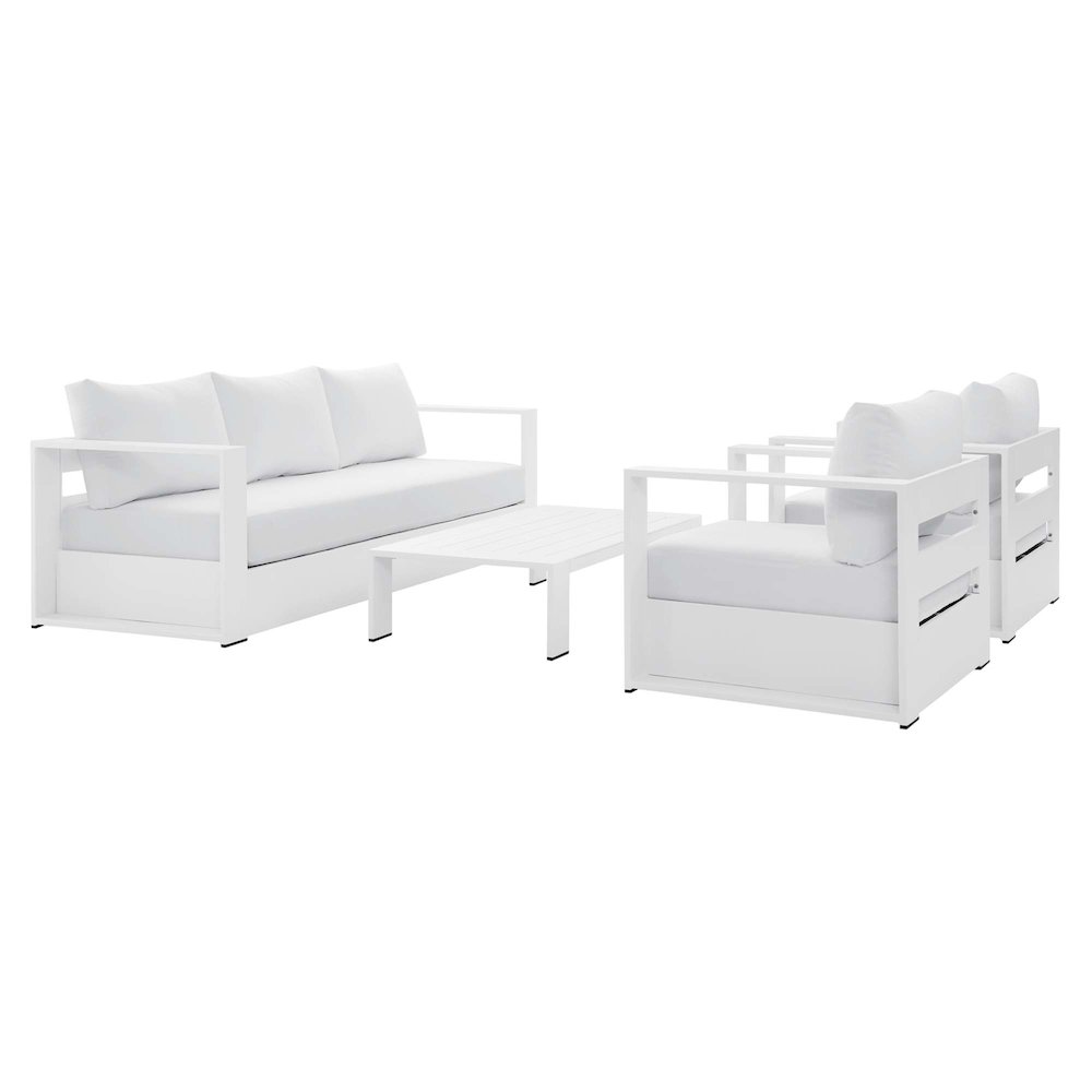 Tahoe 4-Piece Outdoor Patio Powder-Coated Aluminum Set. Picture 1