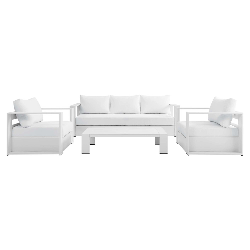 Tahoe 4-Piece Outdoor Patio Powder-Coated Aluminum Set. Picture 5