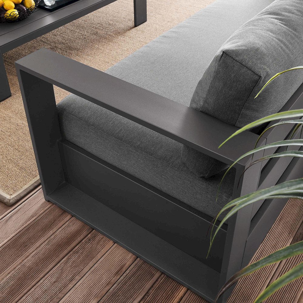 Tahoe 2-Piece Outdoor Patio Powder-Coated Aluminum Set. Picture 11