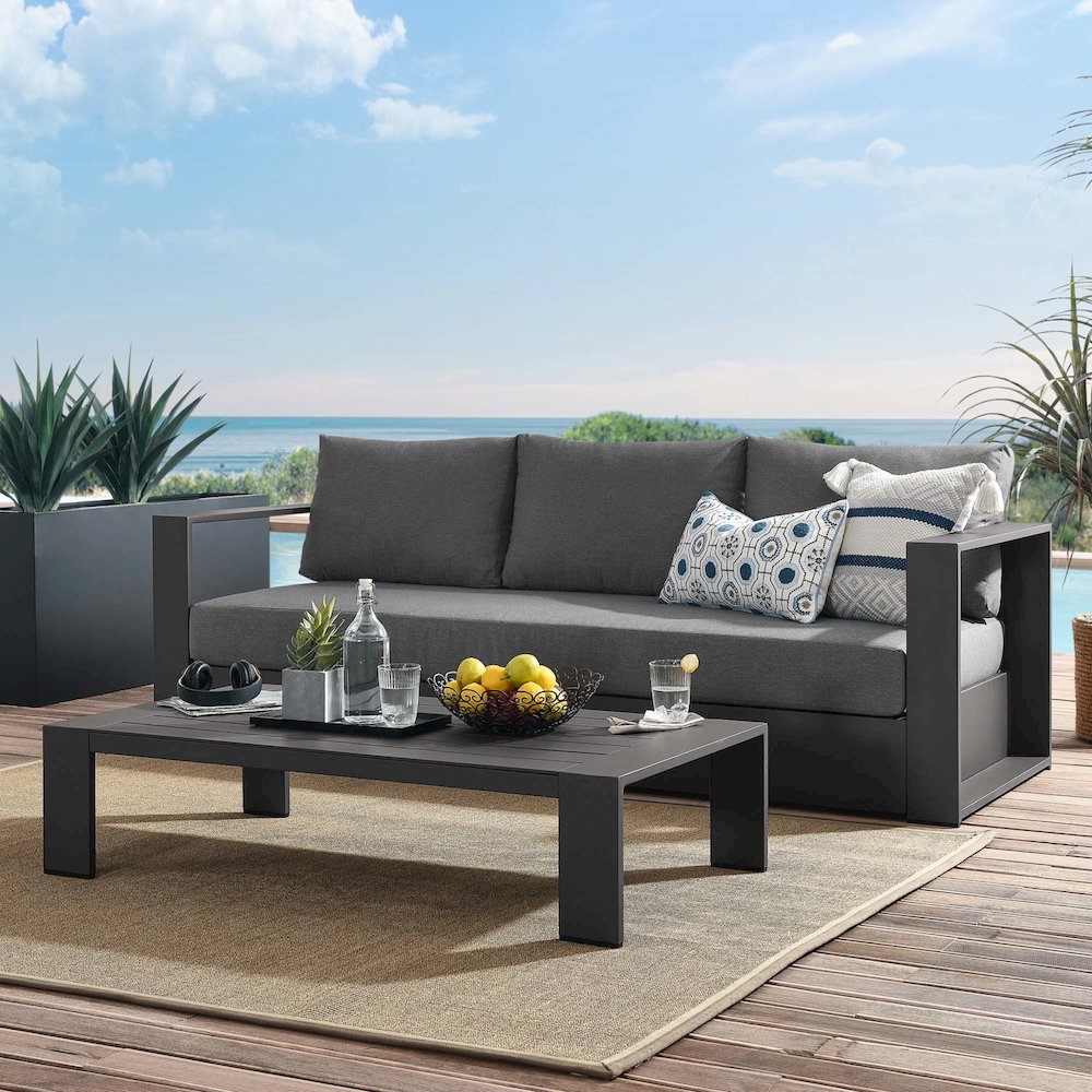 Tahoe 2-Piece Outdoor Patio Powder-Coated Aluminum Set. Picture 10