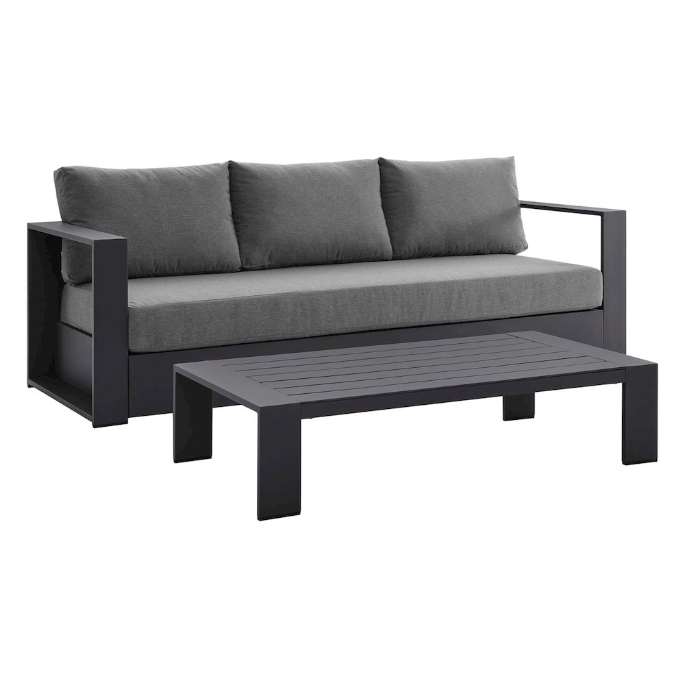 Tahoe 2-Piece Outdoor Patio Powder-Coated Aluminum Set. Picture 1