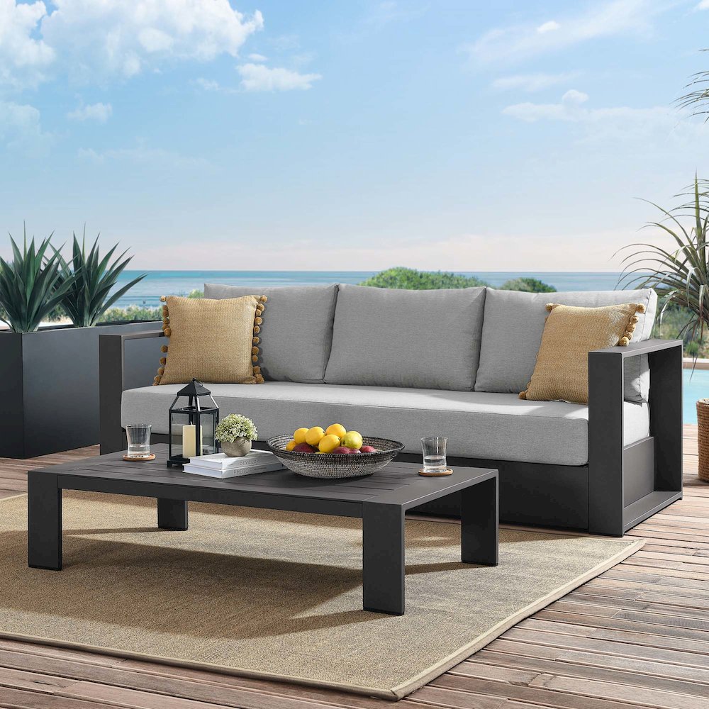 Tahoe 2-Piece Outdoor Patio Powder-Coated Aluminum Set. Picture 10