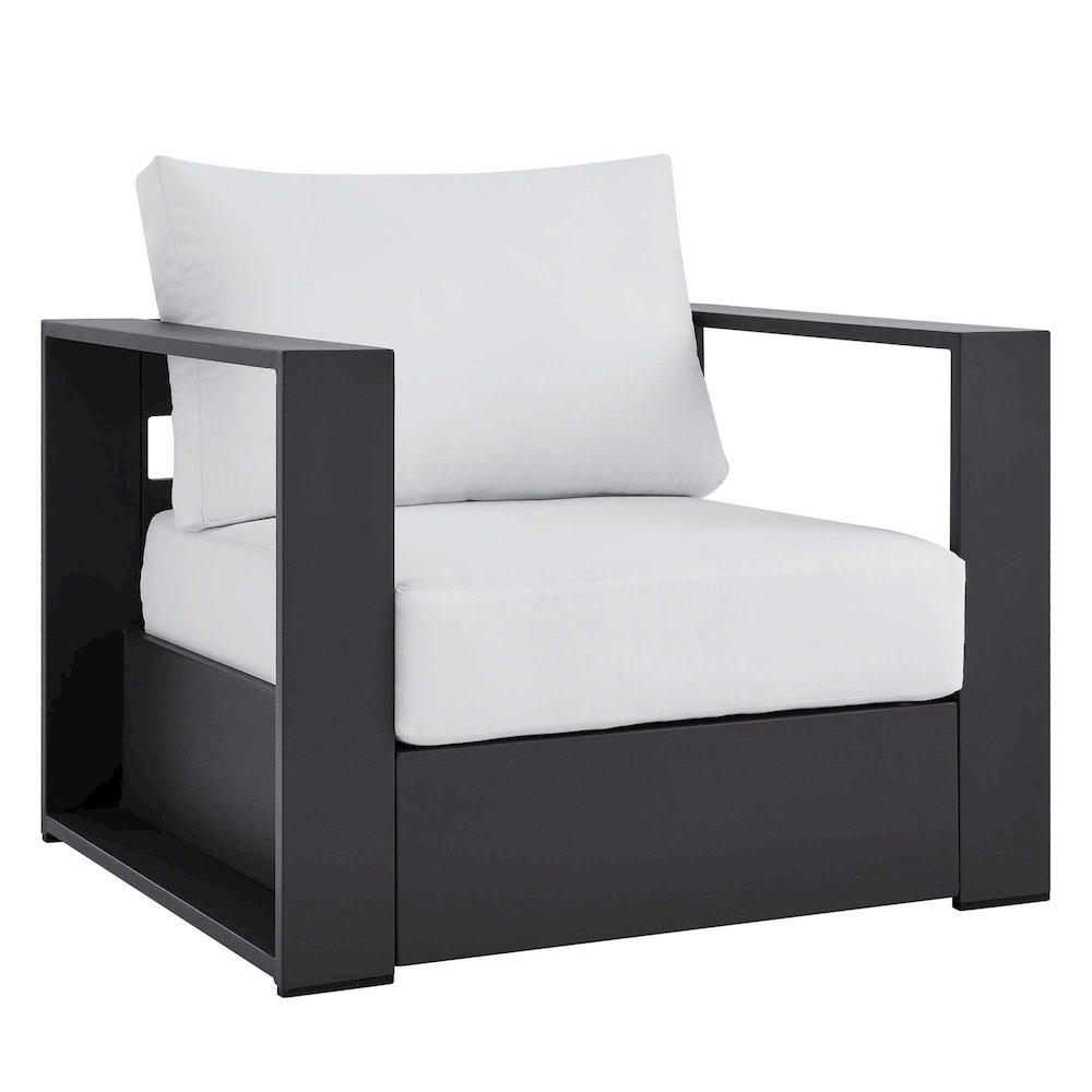 Tahoe 2-Piece Outdoor Patio Powder-Coated Aluminum Armchair Set. Picture 3