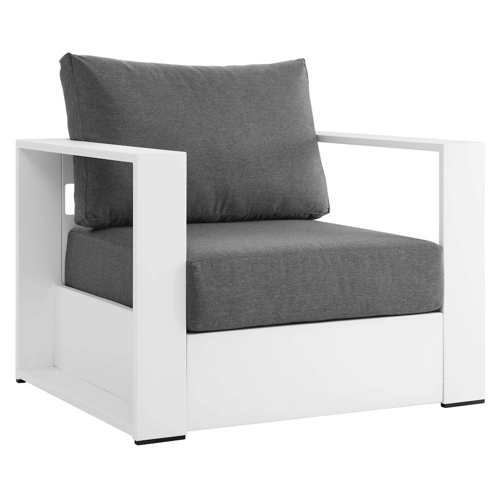 Tahoe 2-Piece Outdoor Patio Powder-Coated Aluminum Armchair Set. Picture 3