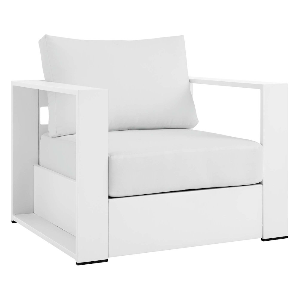 Tahoe 2-Piece Outdoor Patio Powder-Coated Aluminum Armchair Set. Picture 3