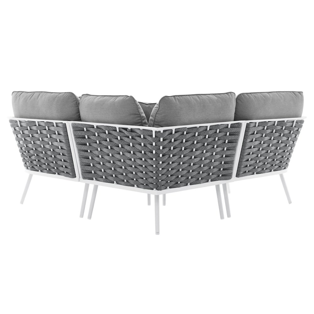 Stance Outdoor Patio Aluminum Small Sectional Sofa. Picture 11