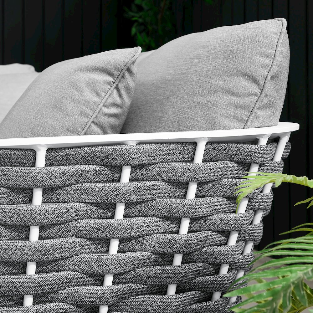 Stance Outdoor Patio Aluminum Small Sectional Sofa. Picture 13
