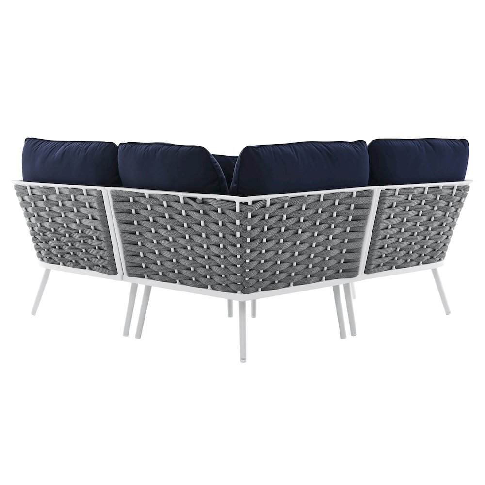 Stance Outdoor Patio Aluminum Small Sectional Sofa. Picture 8