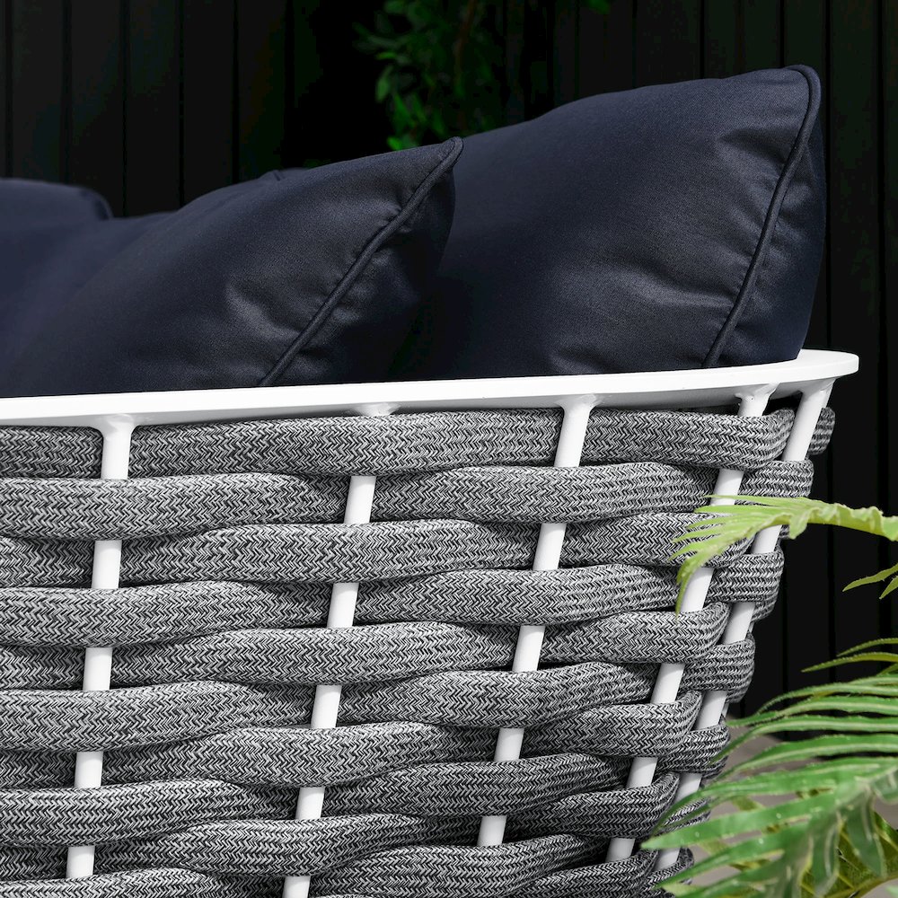 Stance Outdoor Patio Aluminum Small Sectional Sofa. Picture 13
