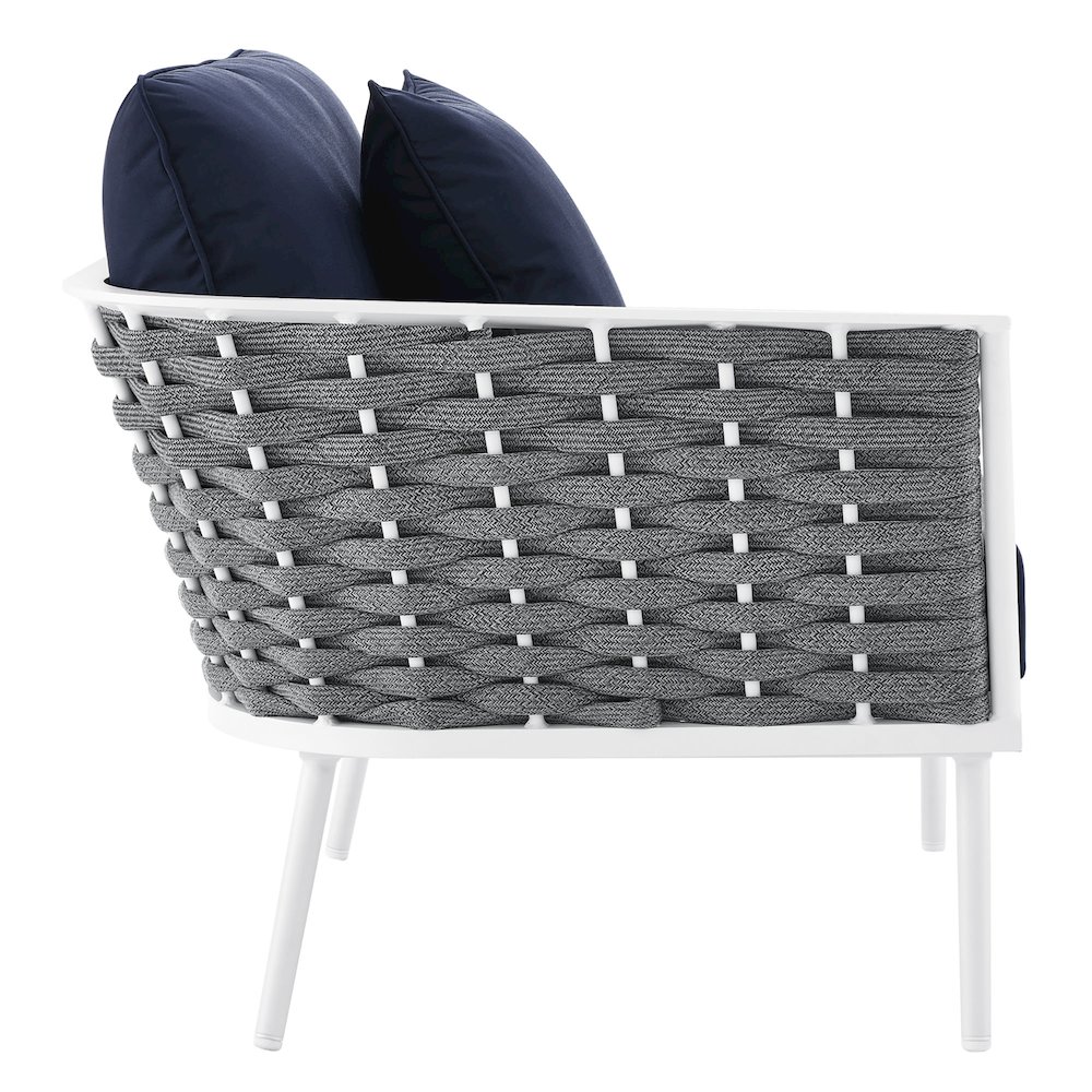 Stance Outdoor Patio Aluminum Small Sectional Sofa. Picture 7