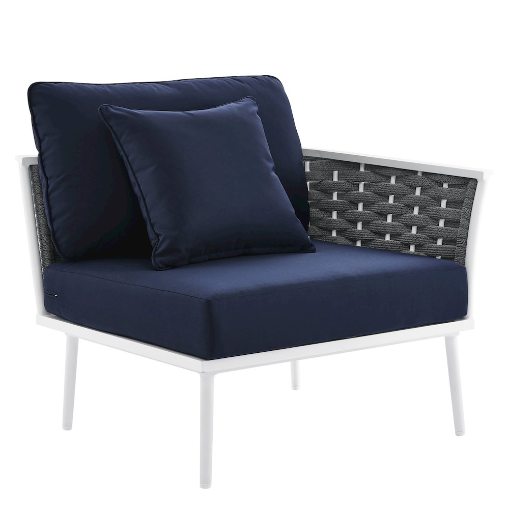 Stance Outdoor Patio Aluminum Small Sectional Sofa. Picture 5
