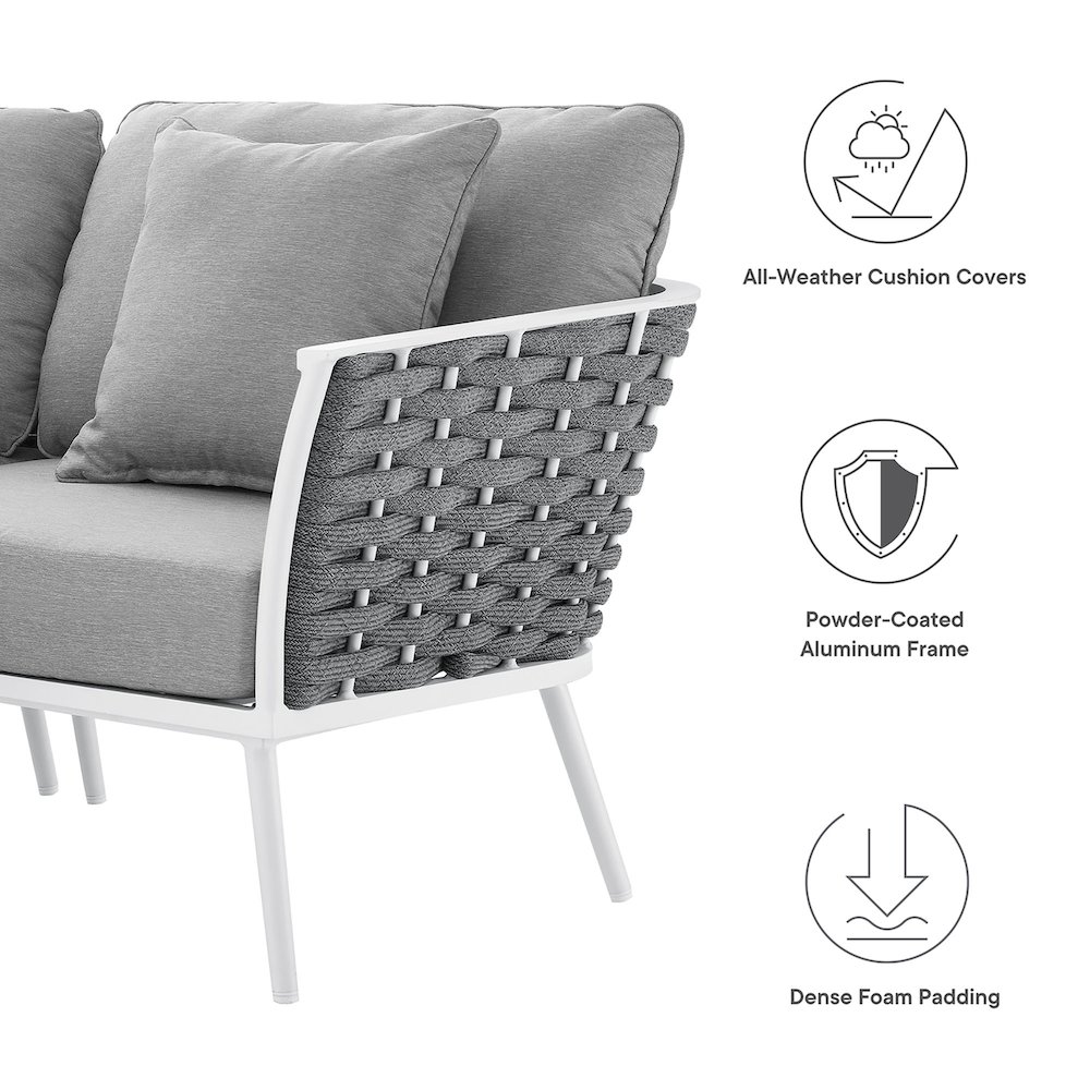 Stance Outdoor Patio Aluminum Large Sectional Sofa. Picture 2
