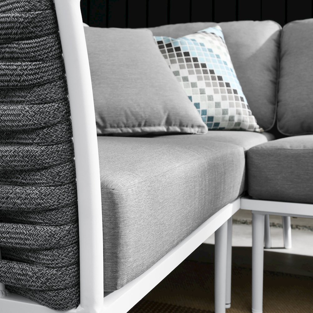 Stance Outdoor Patio Aluminum Large Sectional Sofa. Picture 15