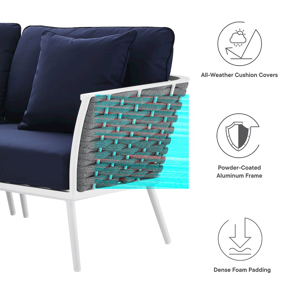 Stance Outdoor Patio Aluminum Large Sectional Sofa. Picture 2