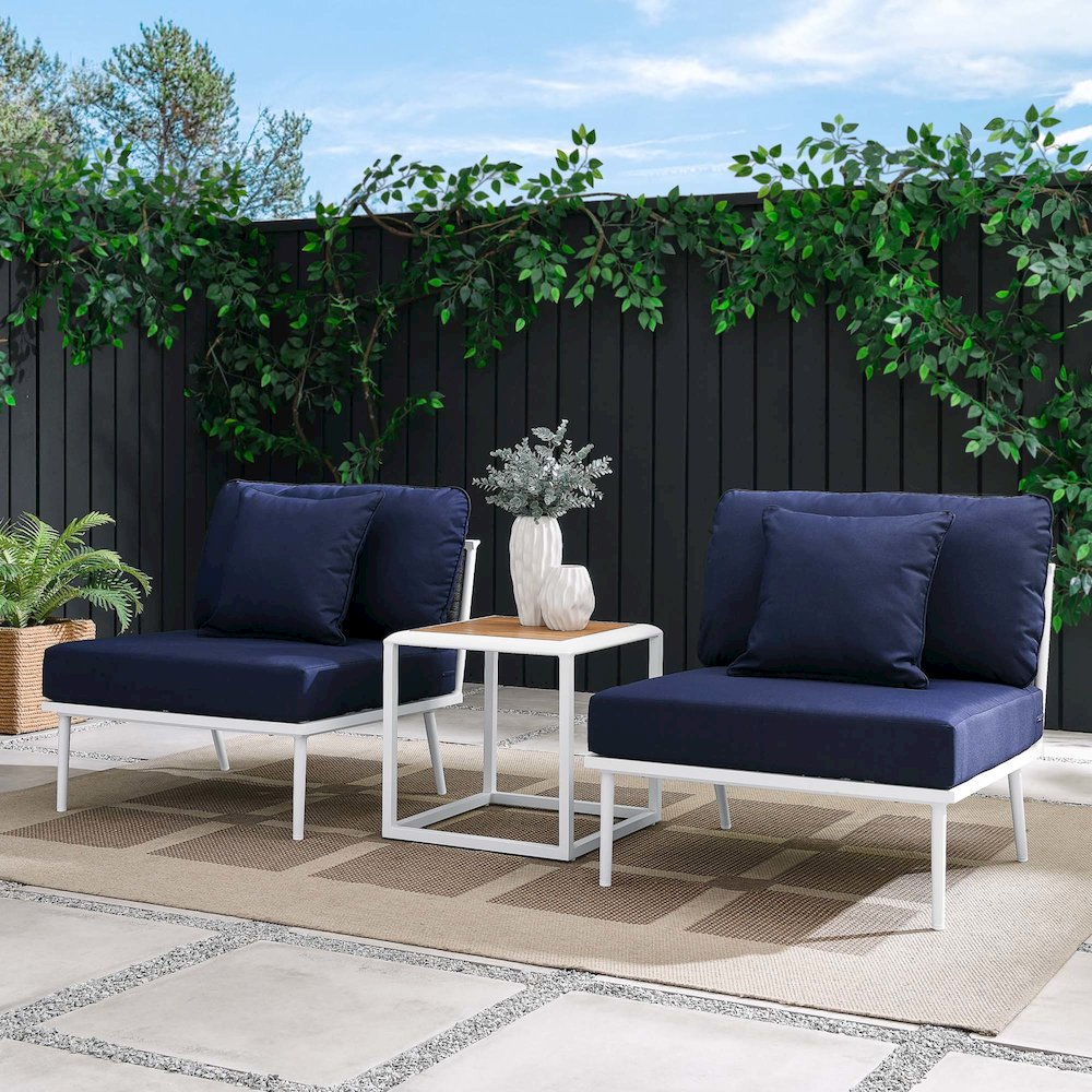 Stance 3 Piece Outdoor Patio Aluminum Set. Picture 13