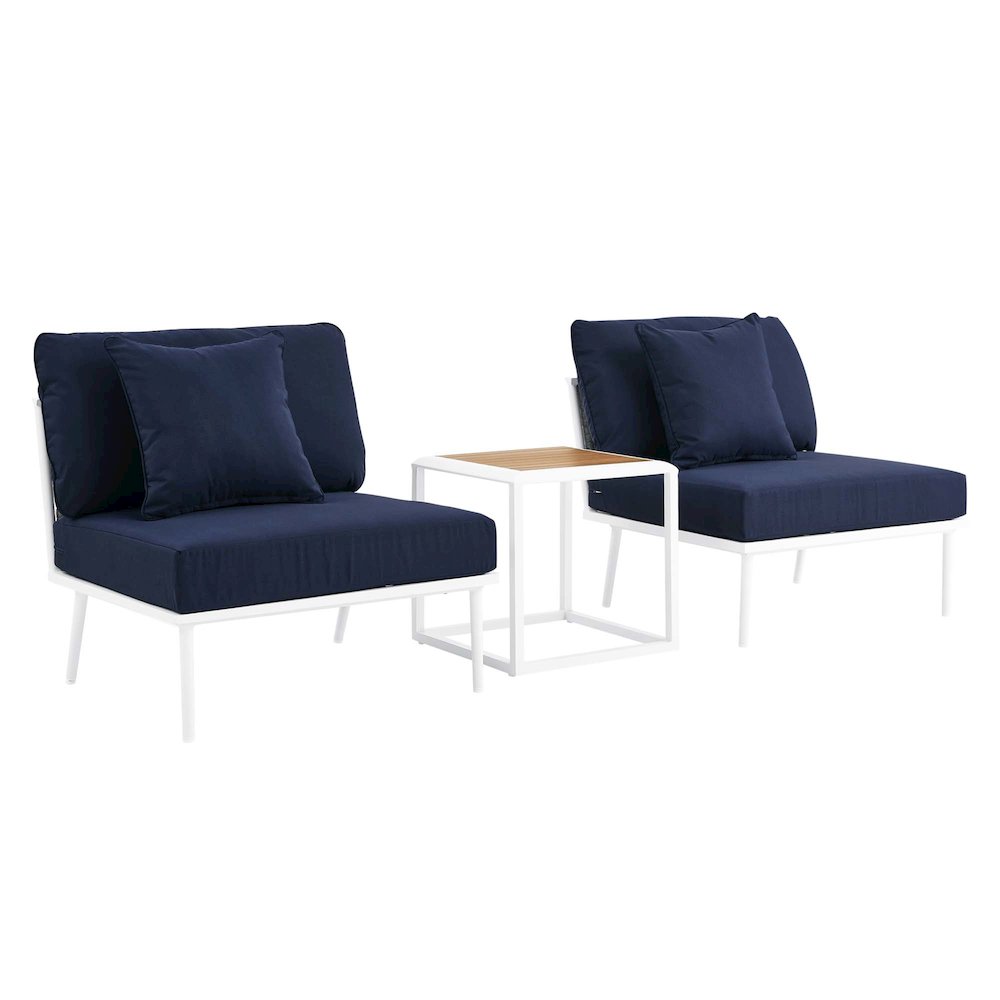 Stance 3 Piece Outdoor Patio Aluminum Set. Picture 1