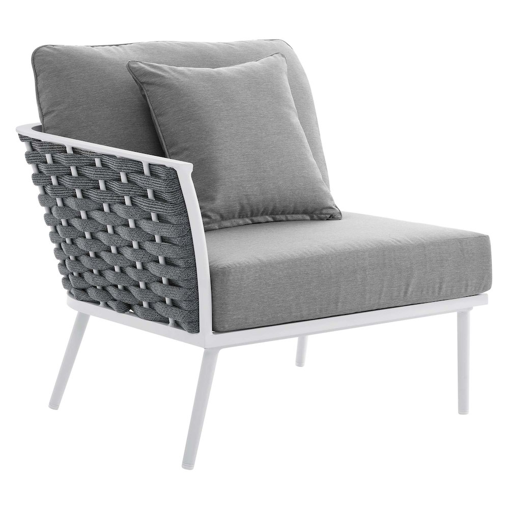 Stance 4 Piece Outdoor Patio Aluminum Sectional Sofa Set. Picture 5