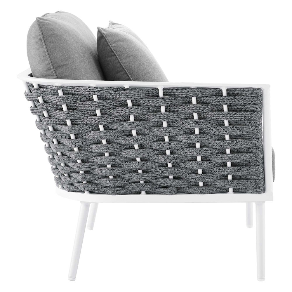 Stance 4 Piece Outdoor Patio Aluminum Sectional Sofa Set. Picture 7