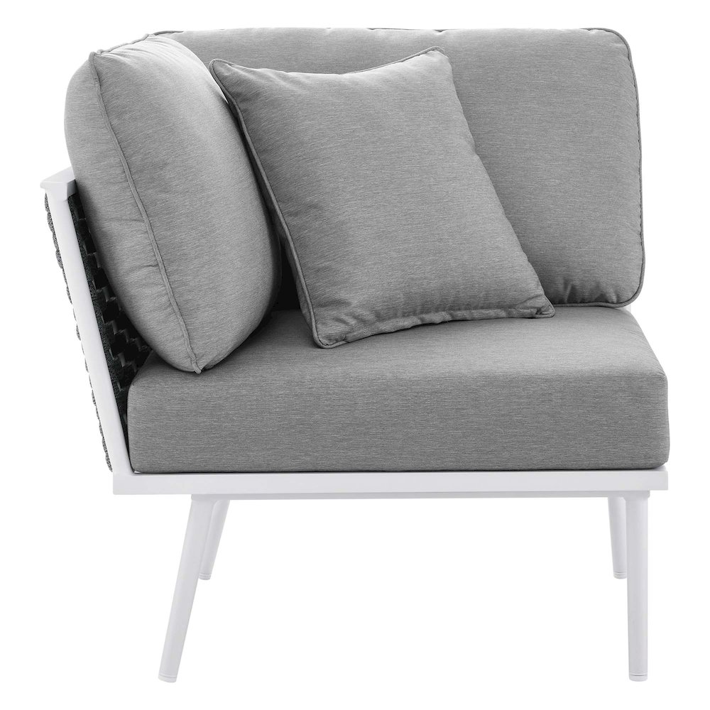 Stance 4 Piece Outdoor Patio Aluminum Sectional Sofa Set. Picture 9