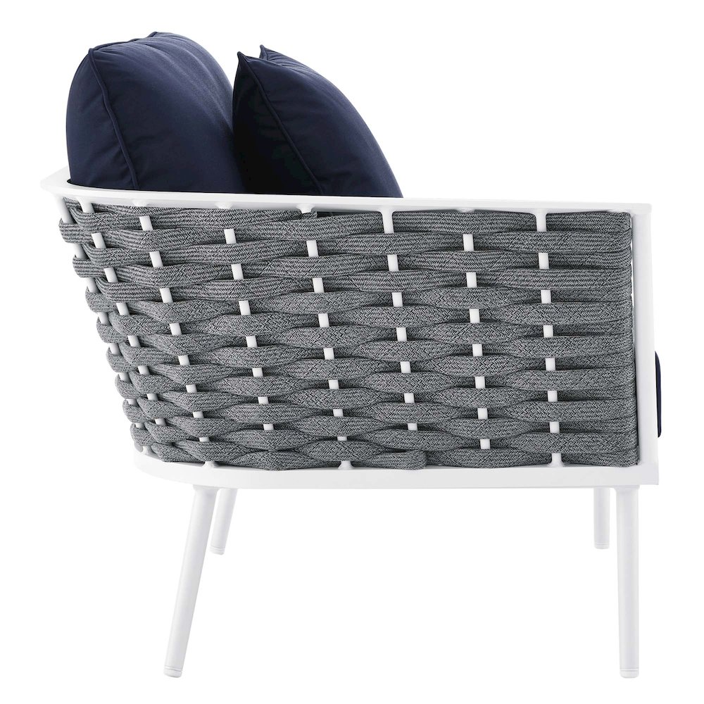 Stance 4 Piece Outdoor Patio Aluminum Sectional Sofa Set. Picture 8