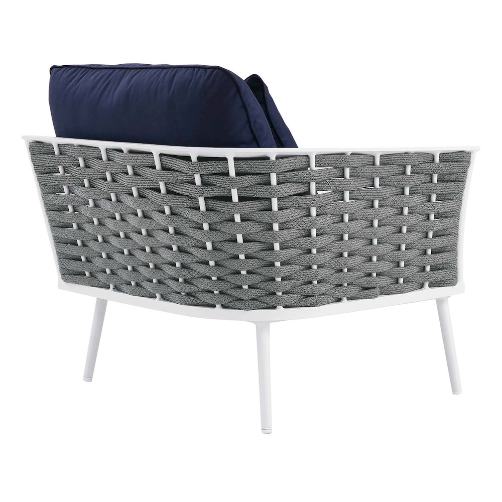 Stance 4 Piece Outdoor Patio Aluminum Sectional Sofa Set. Picture 11