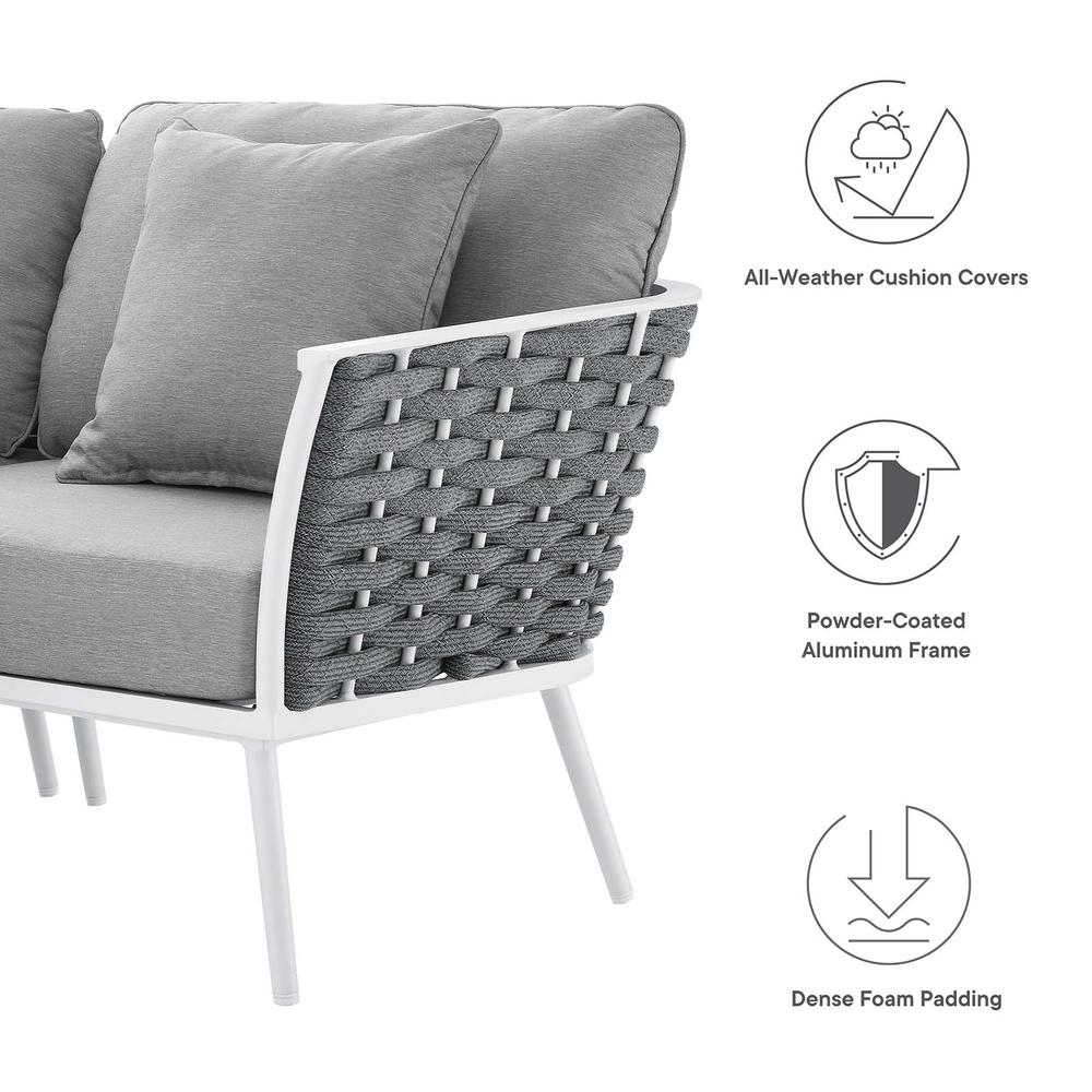 Stance 7 Piece Outdoor Patio Aluminum Sectional Sofa Set. Picture 14