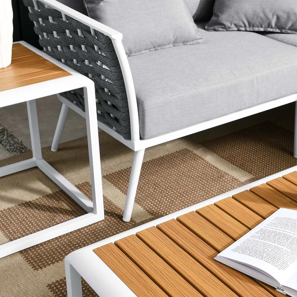 Stance 7 Piece Outdoor Patio Aluminum Sectional Sofa Set. Picture 15