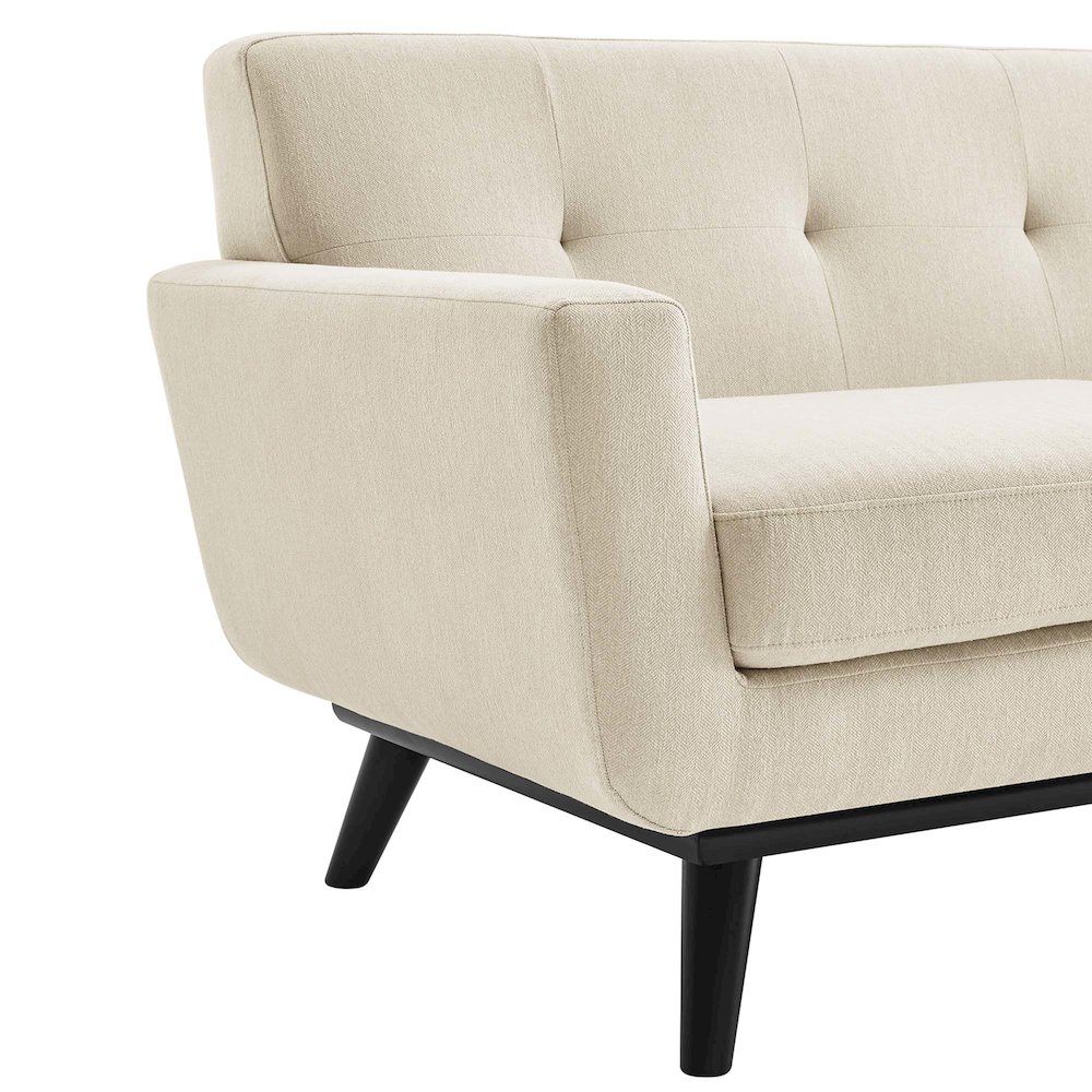 Engage Herringbone Fabric Loveseat. Picture 6