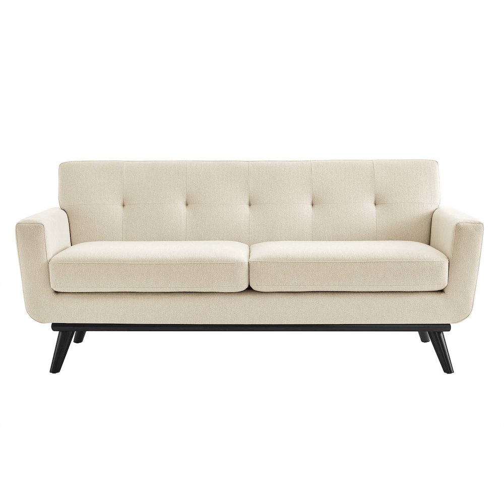 Engage Herringbone Fabric Loveseat. Picture 5
