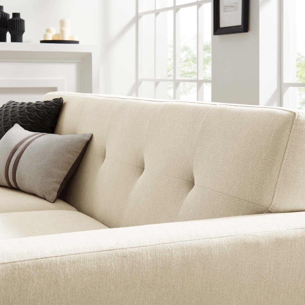 Engage Herringbone Fabric Loveseat. Picture 8