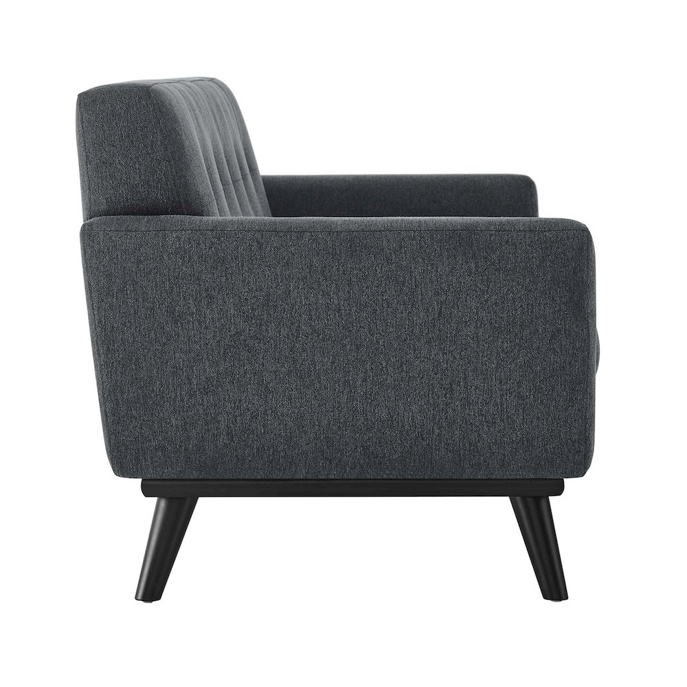 Engage Herringbone Fabric Loveseat. Picture 3