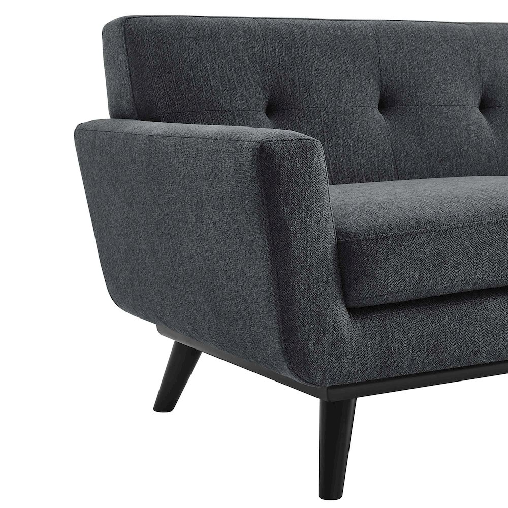 Engage Herringbone Fabric Loveseat. Picture 6