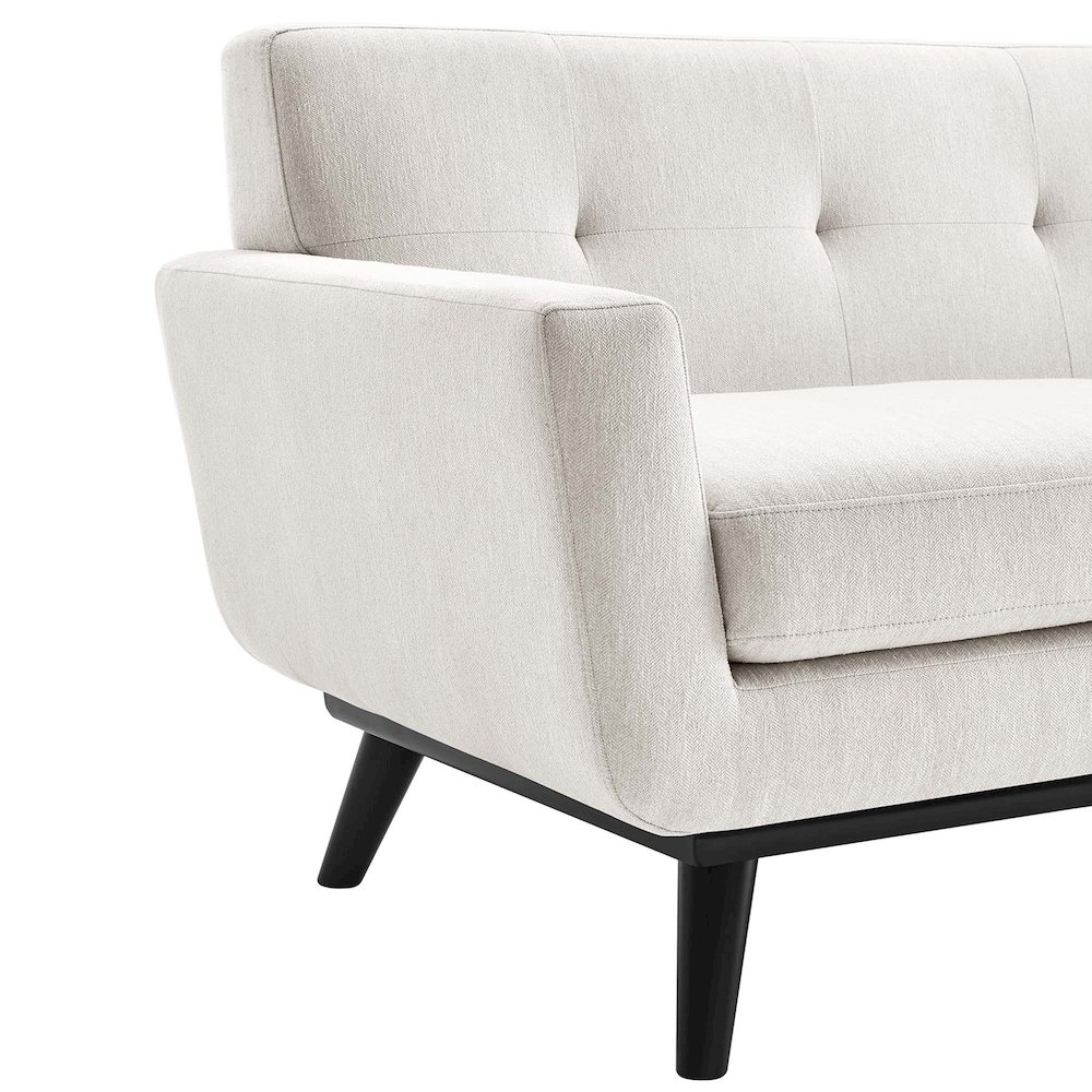 Engage Herringbone Fabric Loveseat. Picture 6