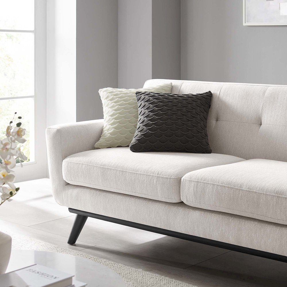 Engage Herringbone Fabric Loveseat. Picture 8